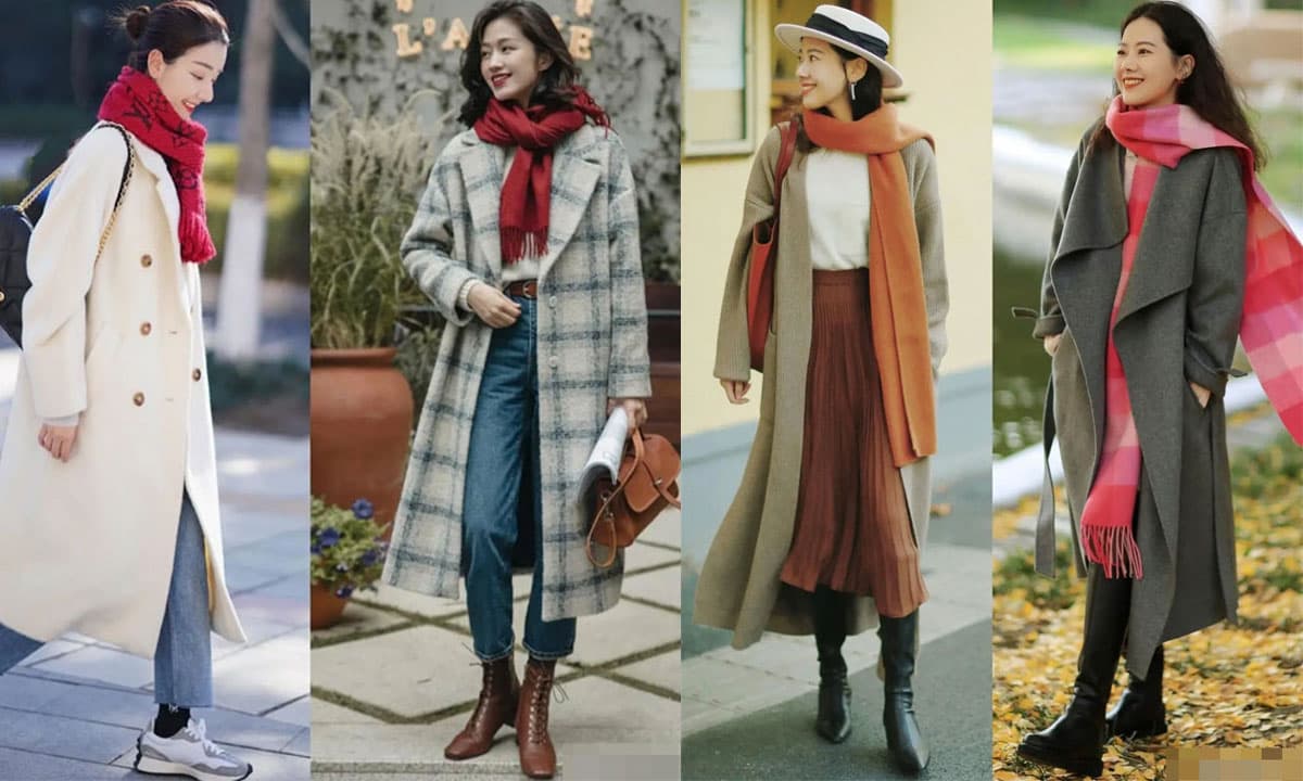 Đây mới là cách diện đồ đông chuẩn phong cách cho phụ nữ 40+: 'Áo khoác + khăn choàng' thời thượng, sang trọng lại tôn dáng