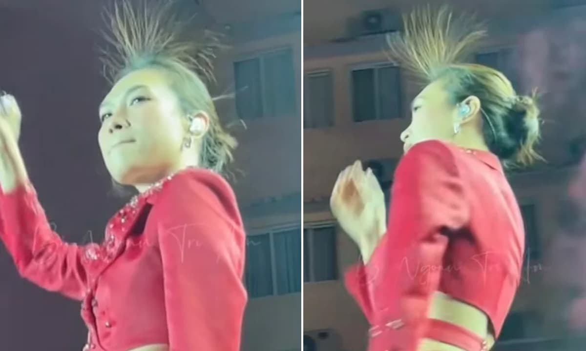 Mỹ Tâm gặp sự cố hài hước trước hàng nghìn khán giả