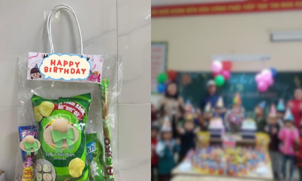 Tranh cãi trên MXH: Cô giáo gửi quà sinh nhật cho con, mẹ chụp ảnh đăng lên mạng chê đồ công nghiệp, ăn vào nôn sạch