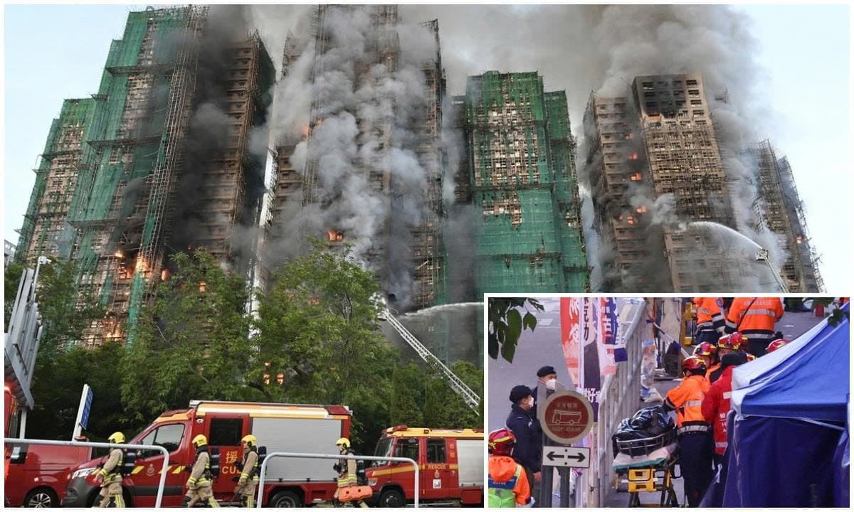 Cập nhật: Số người thiệt mạng tại đám cháy Hong Kong (Trung Quốc) tiếp tục tăng, thi thể được tìm thấp khắp mọi nơi