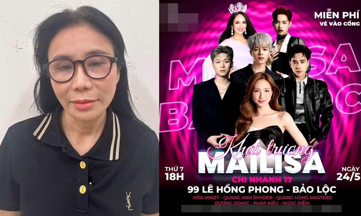 'Bà trùm thẩm mỹ viện' Mailisa chi hàng chục tỷ đồng cho nhiều nghệ sĩ trước khi bị bắt