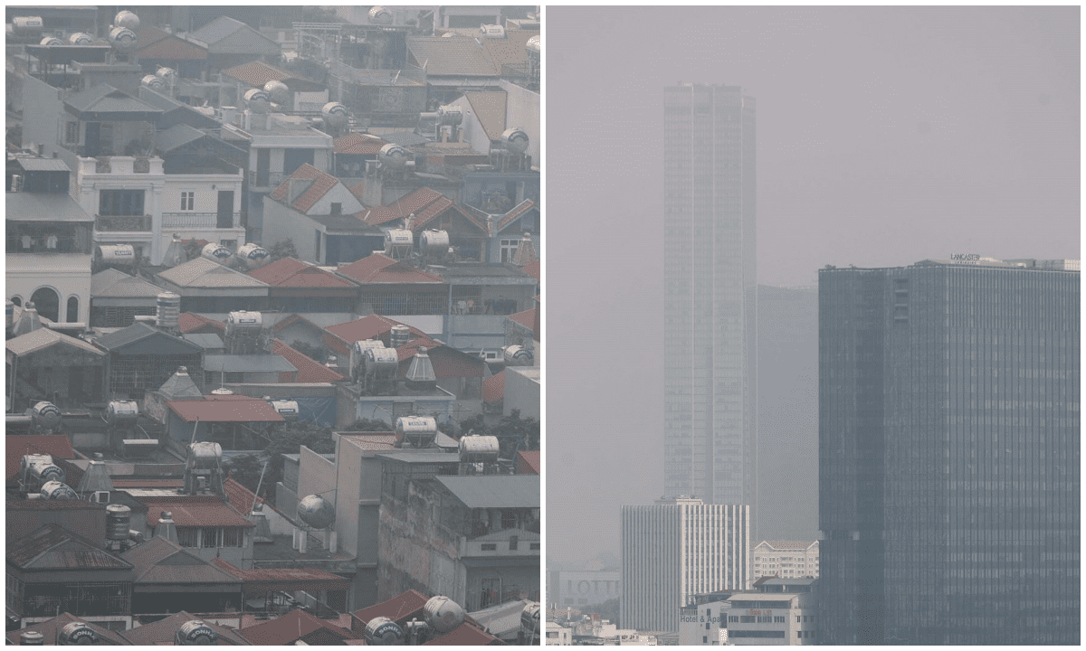 Hà Nội ô nhiễm không khí nặng: Cao ốc 'biến mất' giữa lớp bụi mù dày, AQI chạm ngưỡng đáng báo động