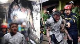 Ông bố Hà Thành ca ngợi người lính cứu hoả đã cứu con trai mình như một 'vị thần'