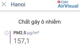 Sau 1 ngày mưa lớn, ô nhiễm ở Hà Nội lại ở mức báo động