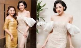 Tóc ngắn, dáng xinh cùng vai trần trễ nải, Á hậu Tú Anh 'đọ sắc' cùng đàn chị Bảo Thanh tại sự kiện