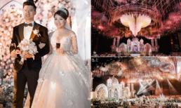 Ba váy cưới đính kim cương giá 1 tỉ đồng cùng không gian siêu hoành tráng trong đám cưới giảng viên hot girl Âu Hà My