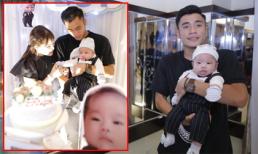 Không hề cưới hỏi, hậu vệ Bùi Tiến Dụng bất ngờ khoe con trai 3 tháng tuổi