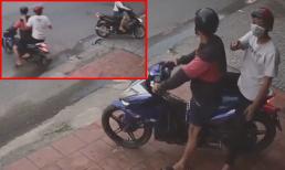 Đạo tặc lấy dao đe dọa người dân để đồng bọn trộm xe máy giữa ban ngày