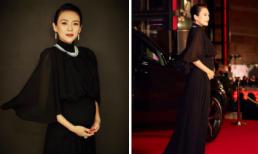 Không còn nghi ngờ gì Chương Tử Di xác nhận mang bầu lần 2, vác bụng to lùm lùm trên thảm đỏ 