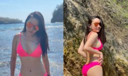 Đón tuổi mới ở Bali, Thu Ngọc 'đốt mắt' người nhìn khi diện bikini hai mảnh