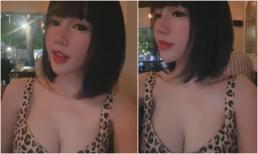 'Gái 2 con' Elly Trần diện váy bó da beo o ép vòng một căng tràn, ngộp thở