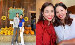 Hậu bị chỉ trích vì ngồi lên bí ngô, Phạm Hương vui vẻ đưa mẹ đi chơi Halloween ở Mỹ