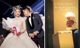 Em chồng Hà Tăng đội mũ phi hành gia, mang hải sản đến nấu cho bạn gái