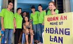 Hoa hậu Diễm Hương cùng nhóm bạn nghệ sĩ đến thăm và phụ giúp quán ăn của nghệ sĩ Hoàng Lan