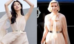 Ca đụng hàng 'gắt' nhất giữa mỹ nhân 2 châu lục: Ivanka Trump diện váy xẻ sâu cũng không bằng Suzy kín đáo chẳng 'lồ lộ'