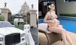 Cô dâu đeo vàng 'trĩu cổ' ở Nam Định đăng ảnh diện bikini khoe bụng bầu 'vượt mặt'