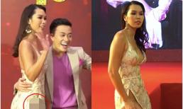 Siêu mẫu Hà Anh lộ vùng nhạy cảm khi diện váy xẻ tà táo bạo trên thảm đỏ toàn sao