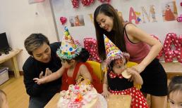 Lần đầu gia đình bốn thành viên của Hoài lâm đứng chung khung hình trong sinh nhật con gái tròn 2 tuổi