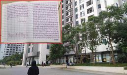 Vụ bé gái rơi từ tầng 39 chung cư ở Hà Nội: Lá thư tuyệt mệnh đầy xót xa