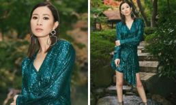 Xa Thi Mạn chơi sang với đầm lấp la lấp lánh, ai cũng dán mắt vào đôi chân thon dài của 'chị đại'