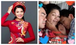 NSƯT Ngọc Huyền hiếm hoi khoe ảnh mặt mộc bên chồng và con trai