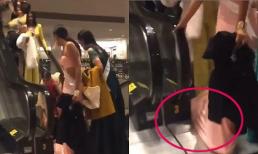 Mặc đầm đuôi cá quá điệu đà, thí sinh Miss Universe 2019 gặp sự cố với thang cuốn