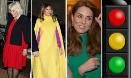 Dân mạng liên tưởng ra hình ảnh đèn giao thông khi nhìn Công nương Kate, bà Camilla và Đệ nhất phu nhân Mỹ tại sự kiện