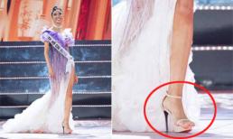 Dân mạng soi đôi giày 'sai quá sai' của Thuý Vân trong chung kết Hoa hậu Hoàn vũ Việt Nam