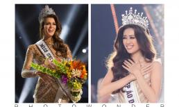 Cư dân mạng bất ngờ khai quật khoảnh khắc tương đồng giữa Miss Universe 2016 và đương kim Hoa hậu Hoàn vũ Việt Nam 2019