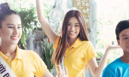 Hoa hậu Khánh Vân cùng hai Á hậu giản dị đến thăm trẻ em khuyết tật tại tỉnh Khánh Hoà