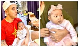 Sau 3 tháng, con gái nhỏ của Ưng Hoàng Phúc đã lớn nhanh như thổi và giống bố như tạc