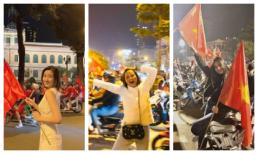 Dàn Hoa hậu Việt xuống phố ăn mừng đẹp xuất sắc: Mặt mộc, cầm cờ đỏ sao vàng đã xinh hết phần người