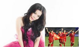 Ca sĩ Mỹ Lệ tặng đội tuyển bóng đá nữ Việt Nam 100 triệu đồng