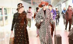 Mẹ con Phạm Băng Băng xuất hiện lồng lộn, biến sân bay thành sàn catwalk