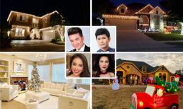 Không gian nhà lung linh, ngập tràn ánh đèn của các sao Việt tại Mỹ vào dịp Noel 2019