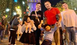 Jennifer Phạm 'vác bụng bầu lớn' đi chơi cùng ông xã và 2 con