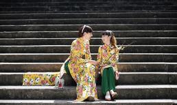 Hoa hậu Ngọc Diễm diện áo dài xuân cùng con gái