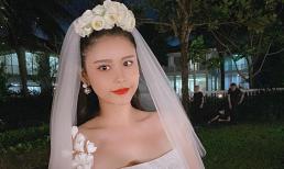 Trương Quỳnh Anh đăng ảnh diện váy cô dâu, sự thật phía sau gây xúc động