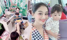 Lâm Khánh Chi vừa tranh thủ chăm con vừa làm nail