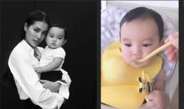 Phạm Hương lên tiếng khi bị nghi cho con trai xem tivi lúc đang ăn dặm