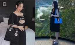 Đẳng cấp rich kid như con gái đại gia Minh Nhựa, 'bụng bầu vượt mặt' vẫn chăm chỉ khoe túi hiệu thả ga
