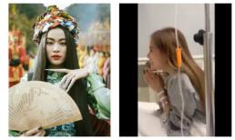 Lộ ảnh trong phòng bệnh mặt tái xanh vẫn vỗ tay mừng giải Mai vàng, Hoàng Thuỳ Linh chia sẻ xúc động