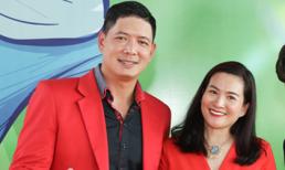 Vợ chồng Bình Minh diện đồ đỏ ton-sur-ton dự sự kiện