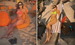 Minh Tú thảnh thơi diện bikini khoe body gợi cảm trên bãi biển