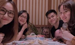 Đi ăn cùng bạn thân Ngân Khánh, Lê Phương chứng tỏ trình của 'mẹ bỉm sữa' khi vừa cho con bú vừa tạo dáng cực xinh