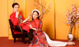 Vợ chồng Dương Khắc Linh - Sara Lưu ngọt ngào diện áo dài mừng năm mới