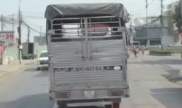 Mặc xe cứu hỏa hú còi, phát loa liên tục, xe tải vẫn ‘giả điếc’ quyết không nhường đường