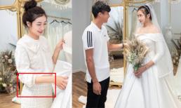 Phan Văn Đức đưa Nhật Linh đi thử váy cưới, vòng 2 lùm lùm của cô dâu khiến dân tình chú ý