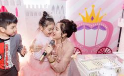 Maya tổ chức sinh nhật ngập sắc hồng cho con gái