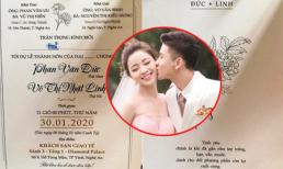 Hé lộ thiệp mời đám cưới với thông điệp đăc biệt của Phan Văn Đức và vợ hot girl